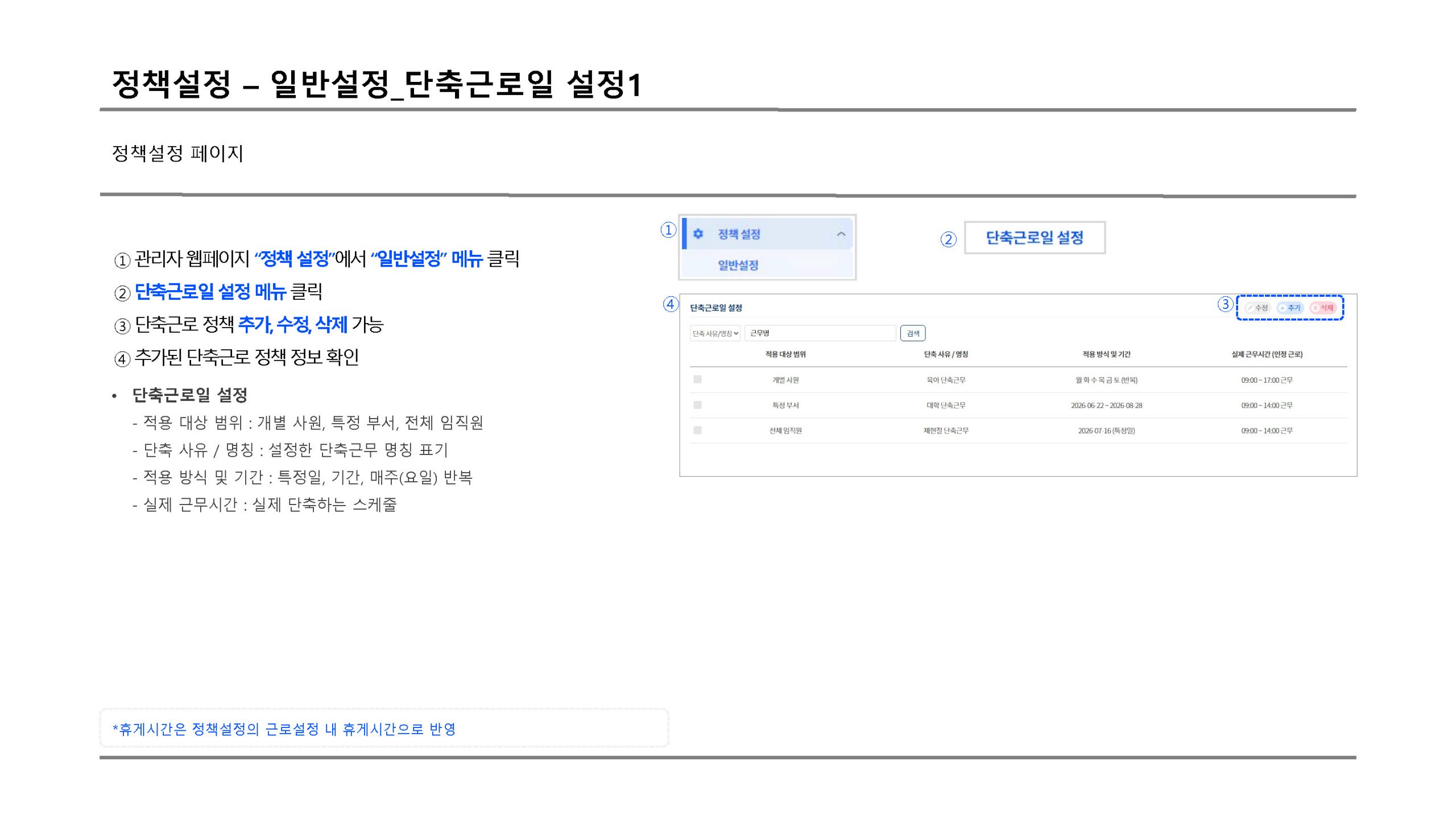정책설정 단축근무1